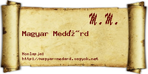 Magyar Medárd névjegykártya