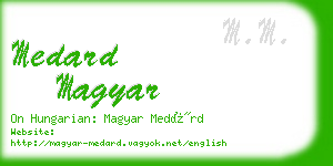 medard magyar business card